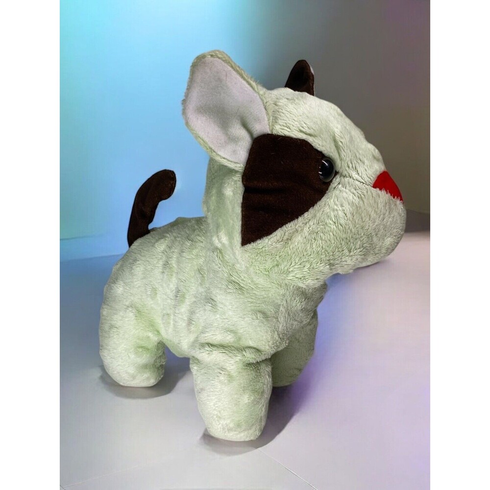 Tony Toy Brand Plush Green Spotted Brown Stuffed Animal 8" Tall